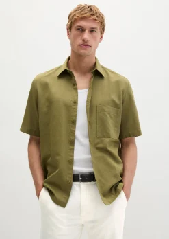 Kurzarm-Hemd regular aus weichem TENCEL™ Lyocell - Mix