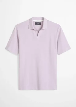 Kurzarm-Jerseyshirt regular aus Baumwoll-Leinen-Mix