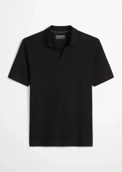 Kurzarm-Jerseyshirt regular aus Baumwoll-Leinen-Mix