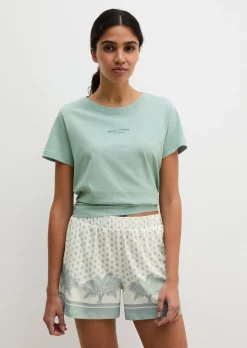 Kurzarm-Lounge-Shirt aus Bio-Baumwoll-Jersey