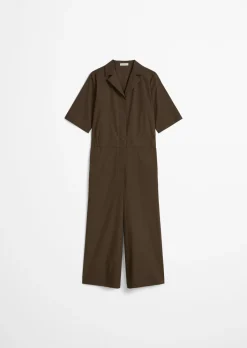 Kurzarm-Overall regular aus Popeline-Stretch