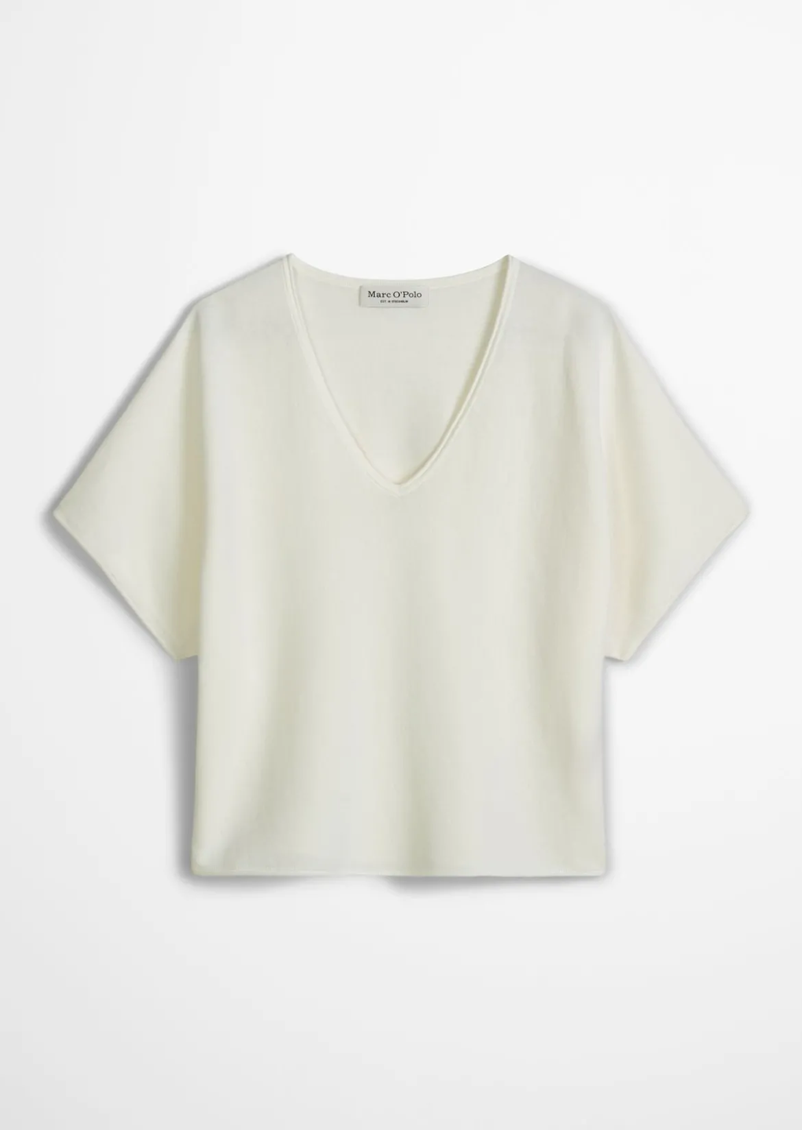 Kurzarm-Pullover loose aus reinem Baumwollgarn