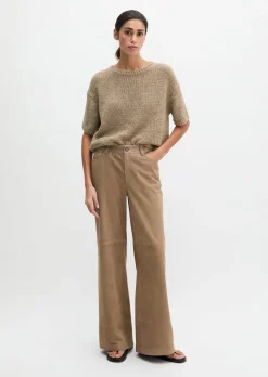Kurzarm-Pullover loose aus Organic Cotton-Mix