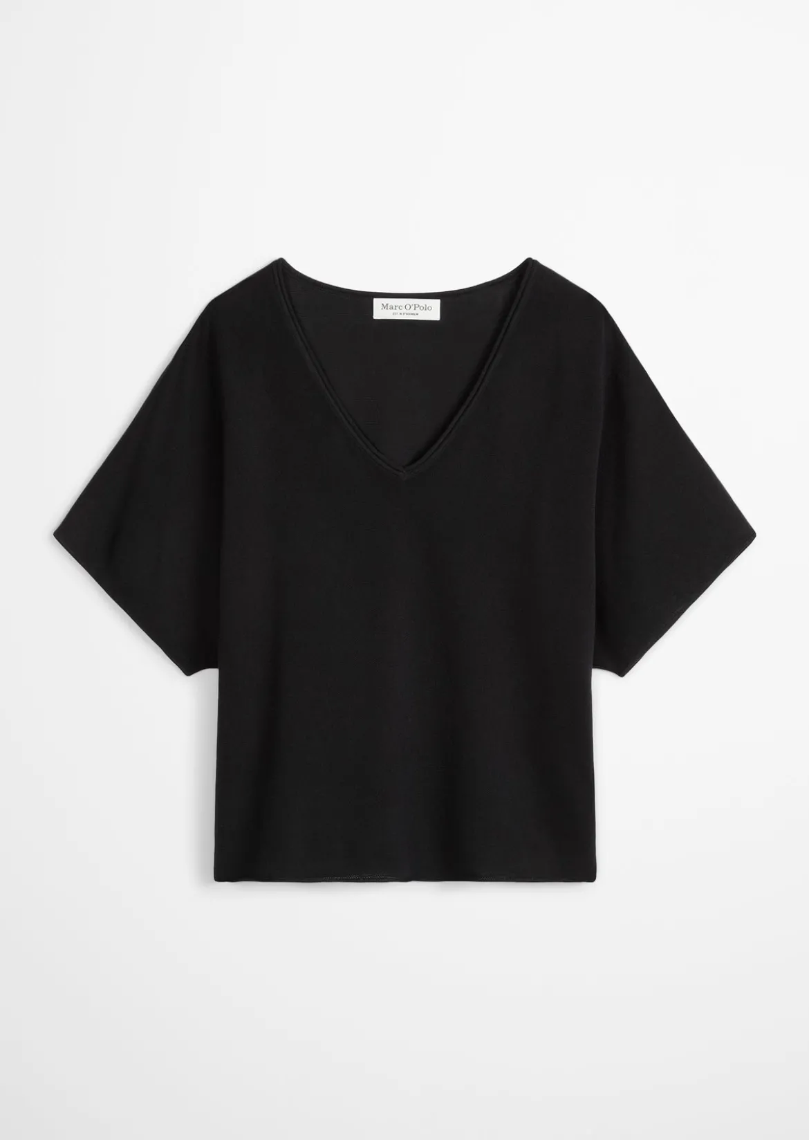 Kurzarm-Pullover loose aus reinem Baumwollgarn