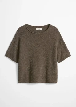 Kurzarm-Pullover oversize aus Bouclé-Garn