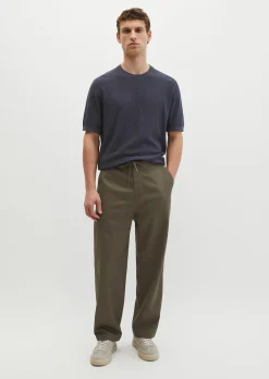 Kurzarm-Pullover regular aus Bio-Baumwolle und Leinen