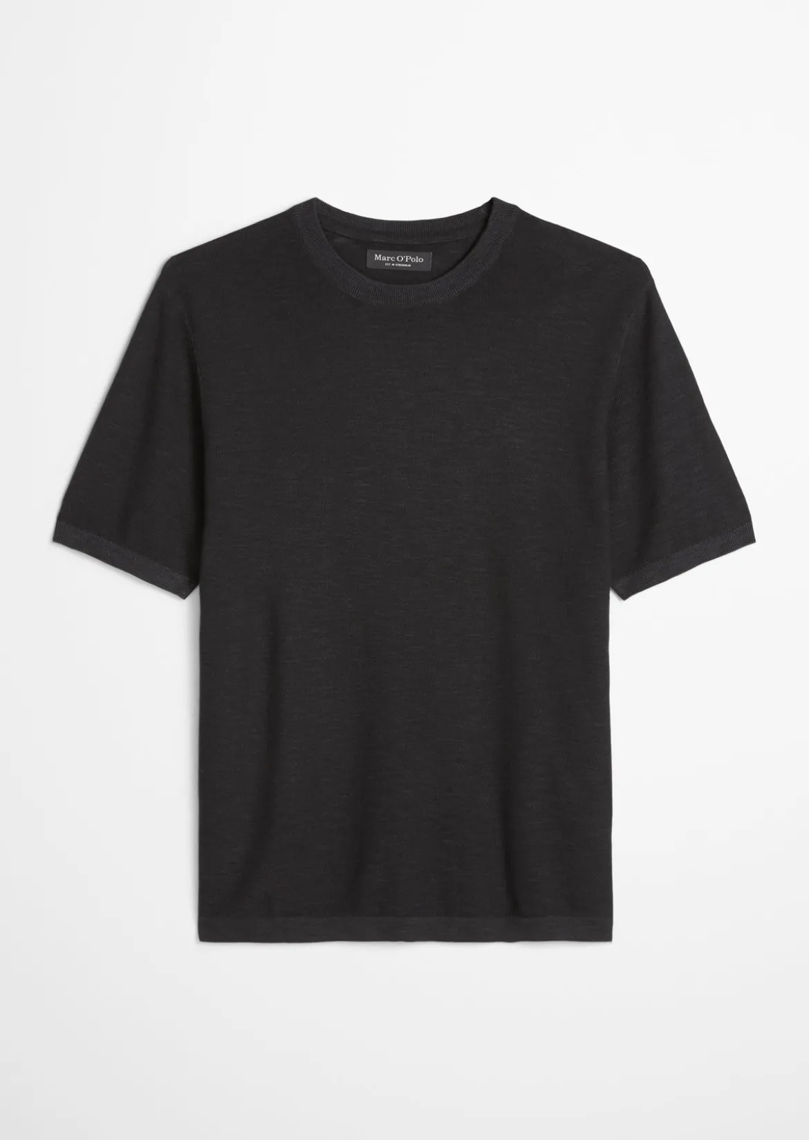 Kurzarm-Pullover regular aus Bio-Baumwolle und Leinen
