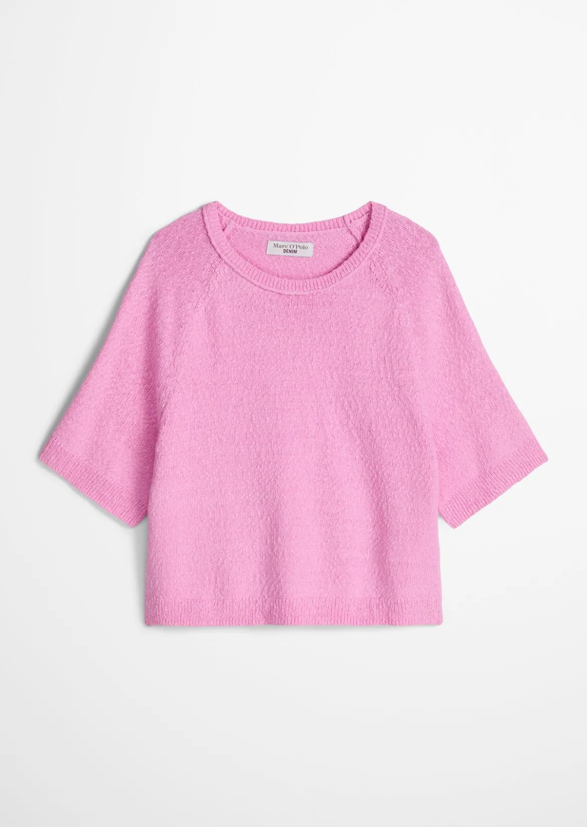 Kurzarm-Pullover regular aus Cotton Slub Garn