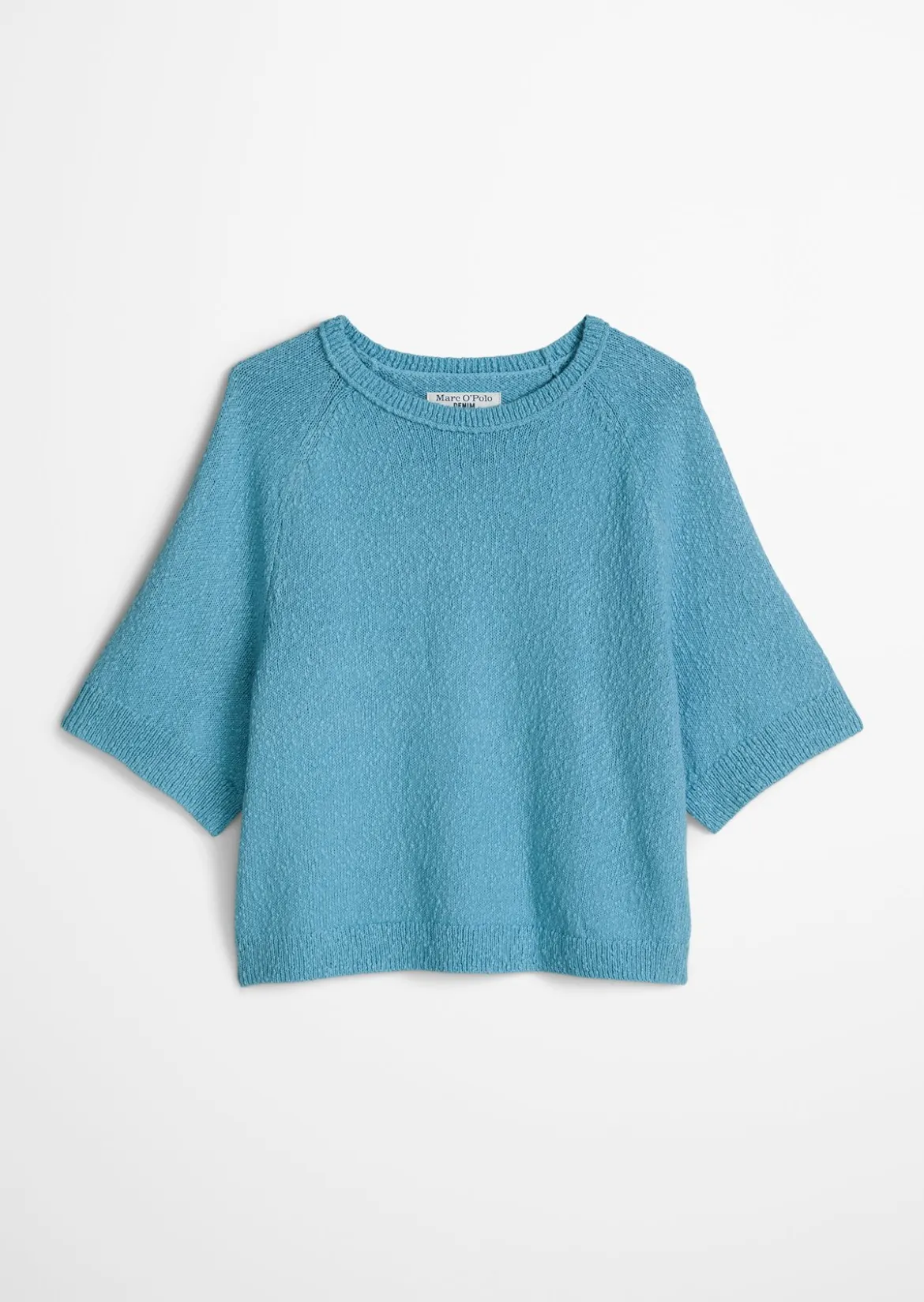 Kurzarm-Pullover regular aus Cotton Slub Garn