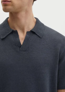 Kurzarm-Pullover regular aus Bio-Baumwolle und Leinen