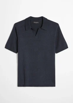 Kurzarm-Pullover regular aus Bio-Baumwolle und Leinen