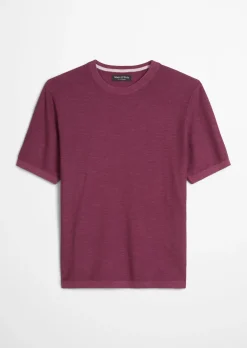 Kurzarm-Pullover regular aus Bio-Baumwolle und Leinen