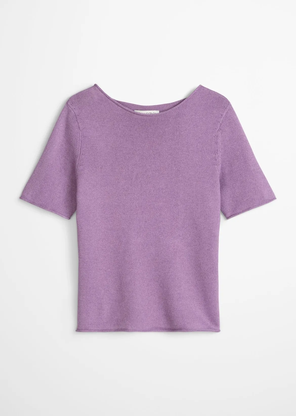 Kurzarm-Pullover regular aus Organic Cotton-Leinen-Mix