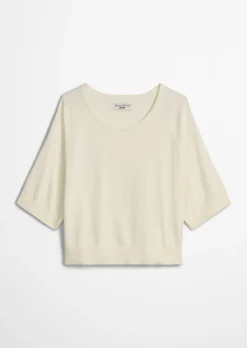 Kurzarm-Pullover relaxed aus weichem Organic-Cotton-Modal-Mix