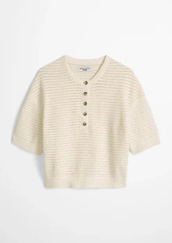 Kurzarm-Pullover relaxed aus Organic Cotton