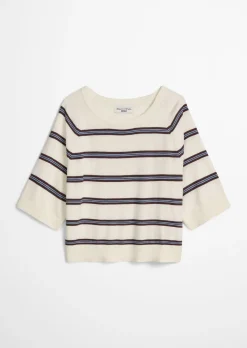 Kurzarm-Pullover relaxed aus weichem Organic-Cotton-Modal-Mix
