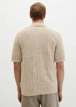 Kurzarm-Strickjacke regular aus lockerem Bändchengarn