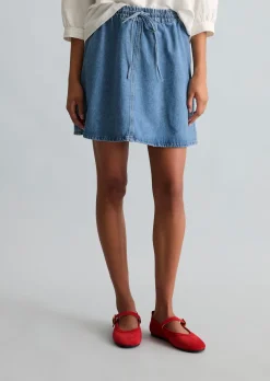 Kurzer Jeansrock A-Shape aus reinem Organic Cotton