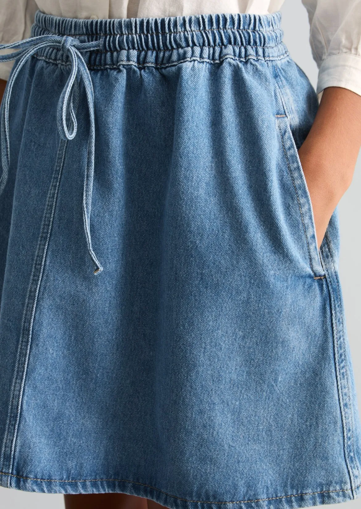 Kurzer Jeansrock A-Shape aus reinem Organic Cotton