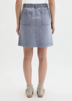 Kurzer Rock regular aus Brushed Cotton Twill
