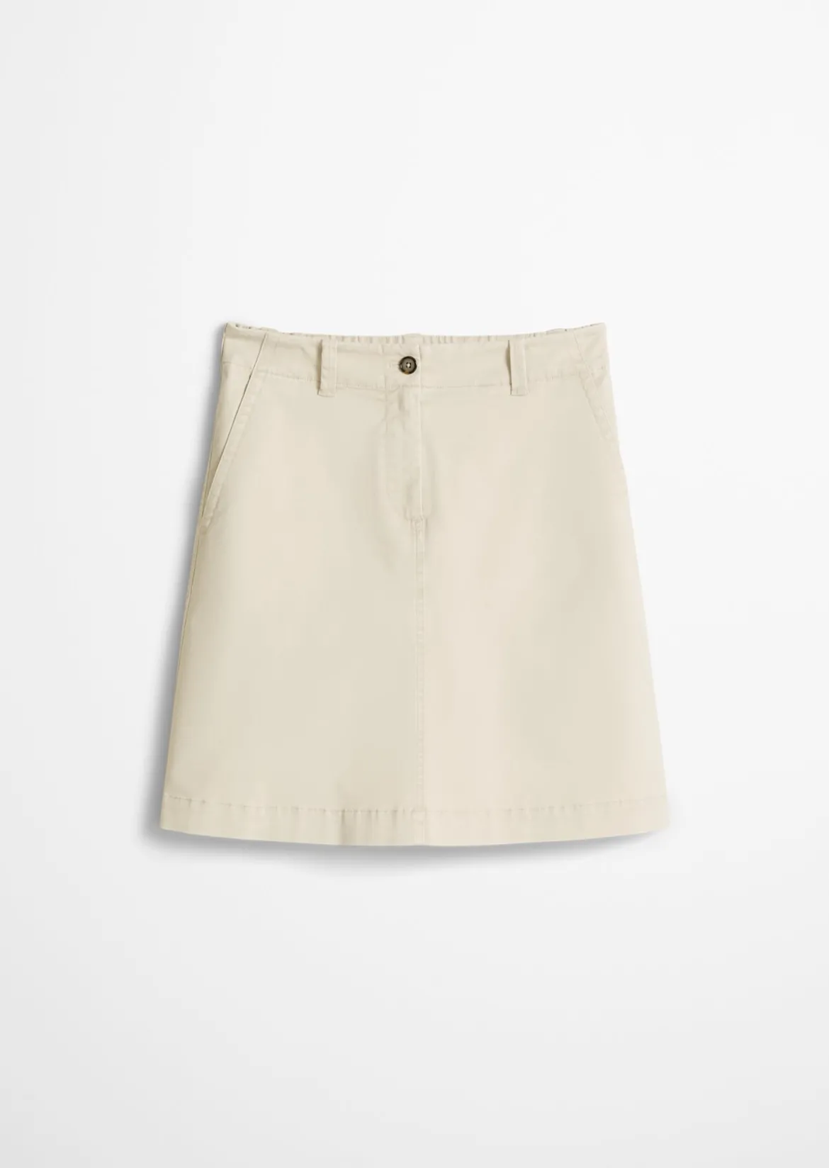 Kurzer Rock regular aus Brushed Cotton Twill
