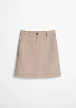 Kurzer Rock regular aus Brushed Cotton Twill