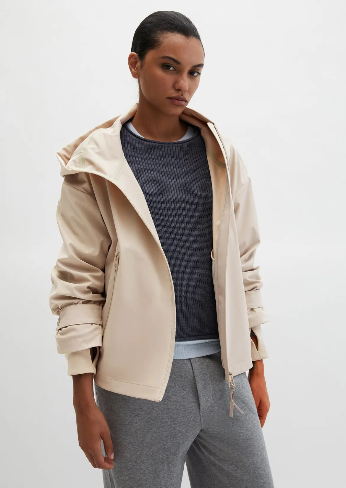 3-Lagen-Regenjacke MOP x Function aus wasserdichtem Nylon-Stretch
