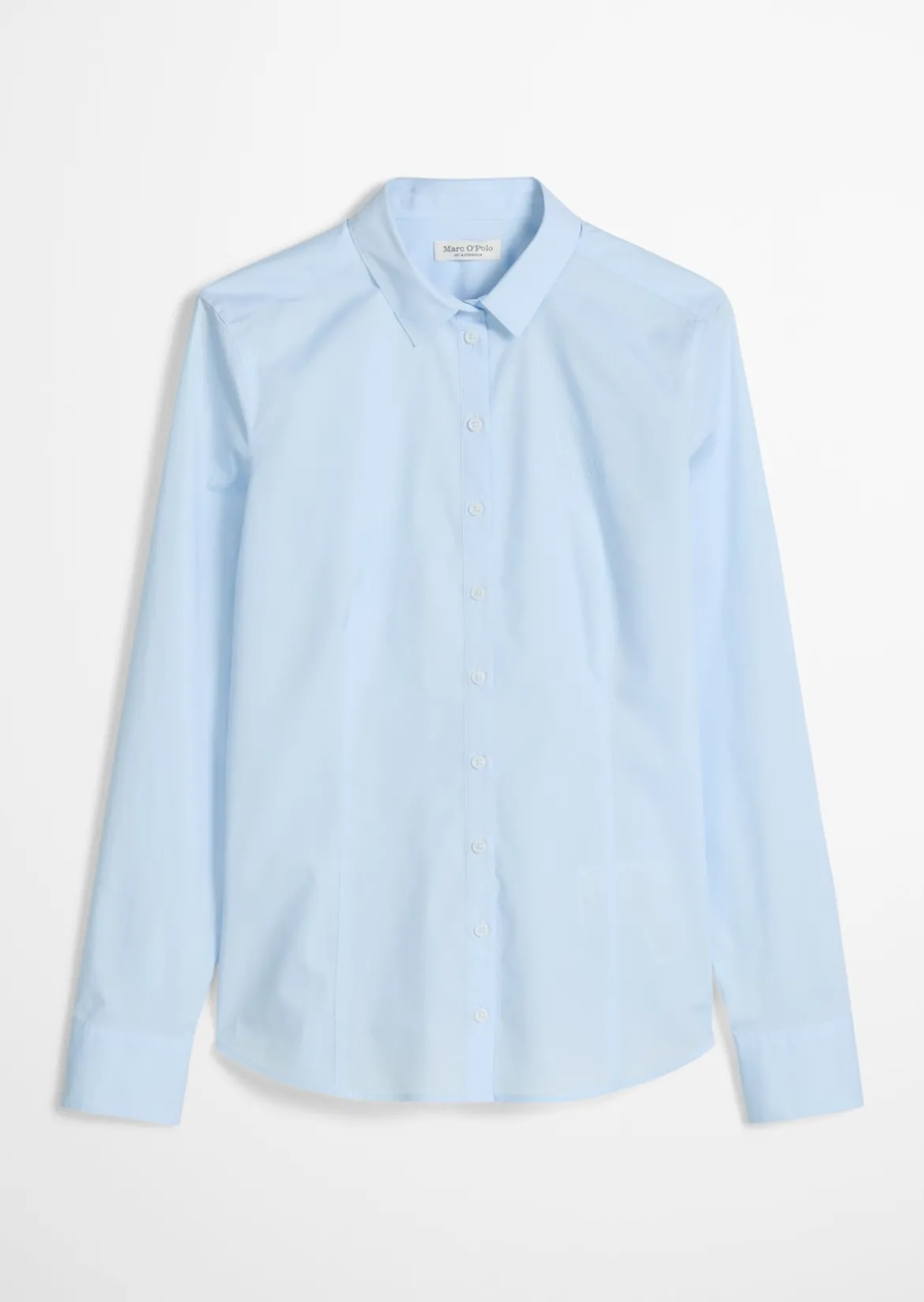 Langarm-Bluse in Stretch-Popeline-Qualität