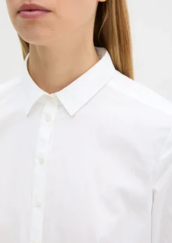 Langarm-Bluse in Stretch-Popeline-Qualität