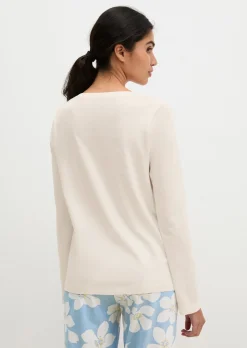 Langarm-Lounge-Shirt aus Bio-Baumwoll-Jersey