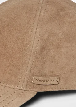 Leder-Cap aus weichem Ziegenveloursleder