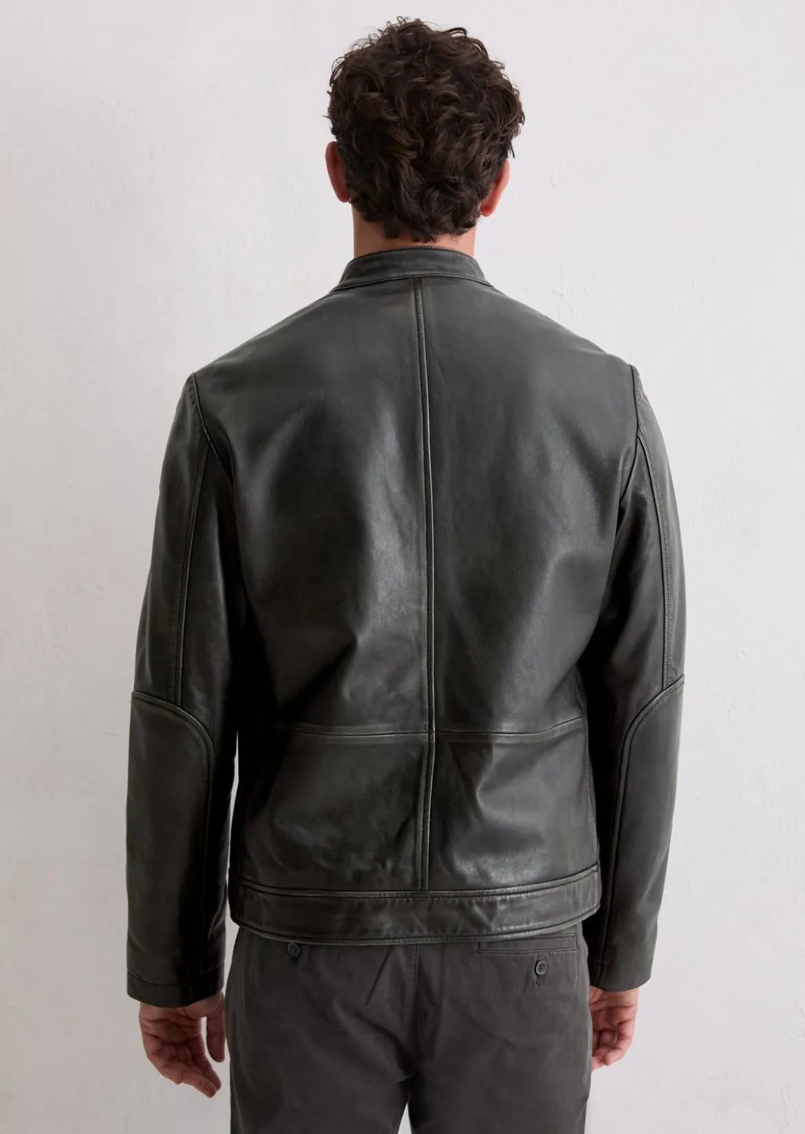 Lederjacke im Biker-Style regular aus edlem Lammleder