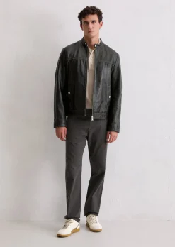 Lederjacke im Biker-Style regular aus edlem Lammleder