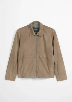 Lederjacke regular aus weichem Velours-Ziegenleder