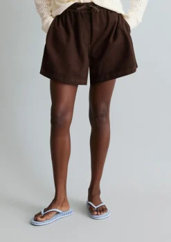 Ledershorts regular aus weichem Ziegenveloursleder