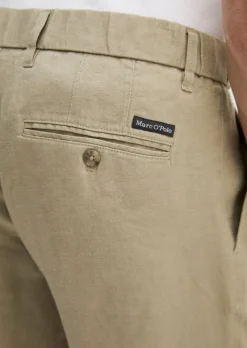 Leinenhose Model Osby Jogger pleats mit elastischem Bund