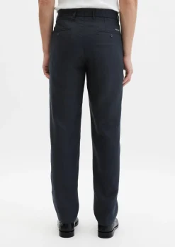Leinenhose Model Osby Jogger pleats mit elastischem Bund