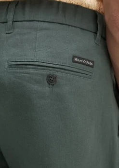 Leinenhose Model Osby Jogger pleats mit elastischem Bund