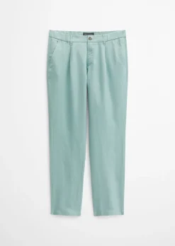 Leinenhose Model Osby Jogger pleats mit elastischem Bund