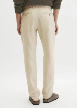 Leinenhose Model Osby Jogger pleats mit elastischem Bund