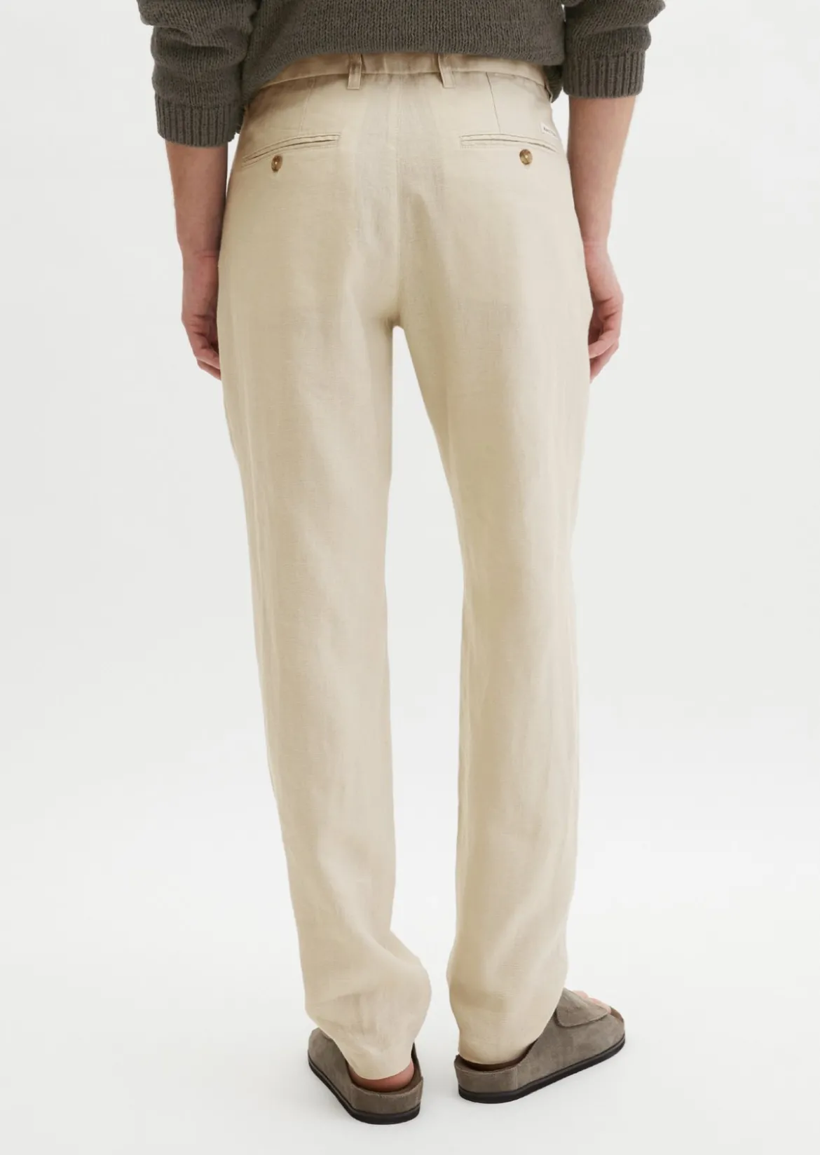 Leinenhose Model Osby Jogger pleats mit elastischem Bund