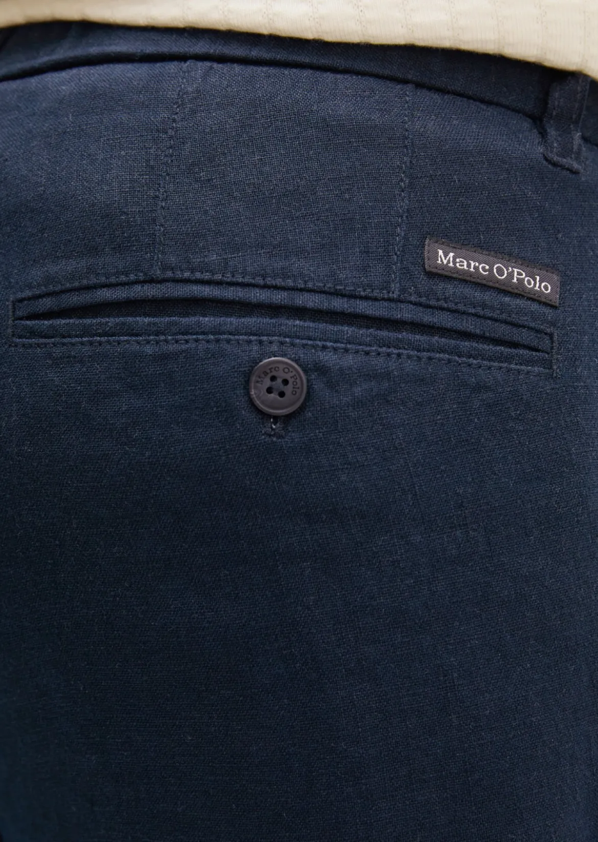 Leinenhose Model Osby Jogger pleats mit elastischem Bund