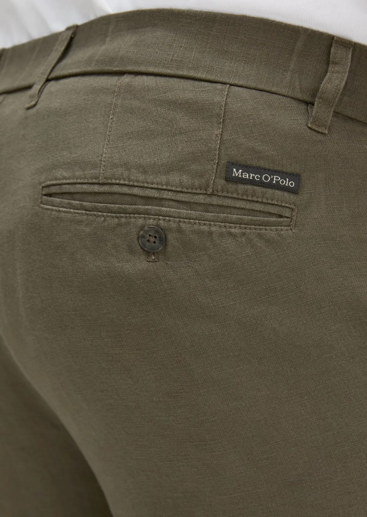 Leinenhose Model Osby Jogger pleats mit elastischem Bund