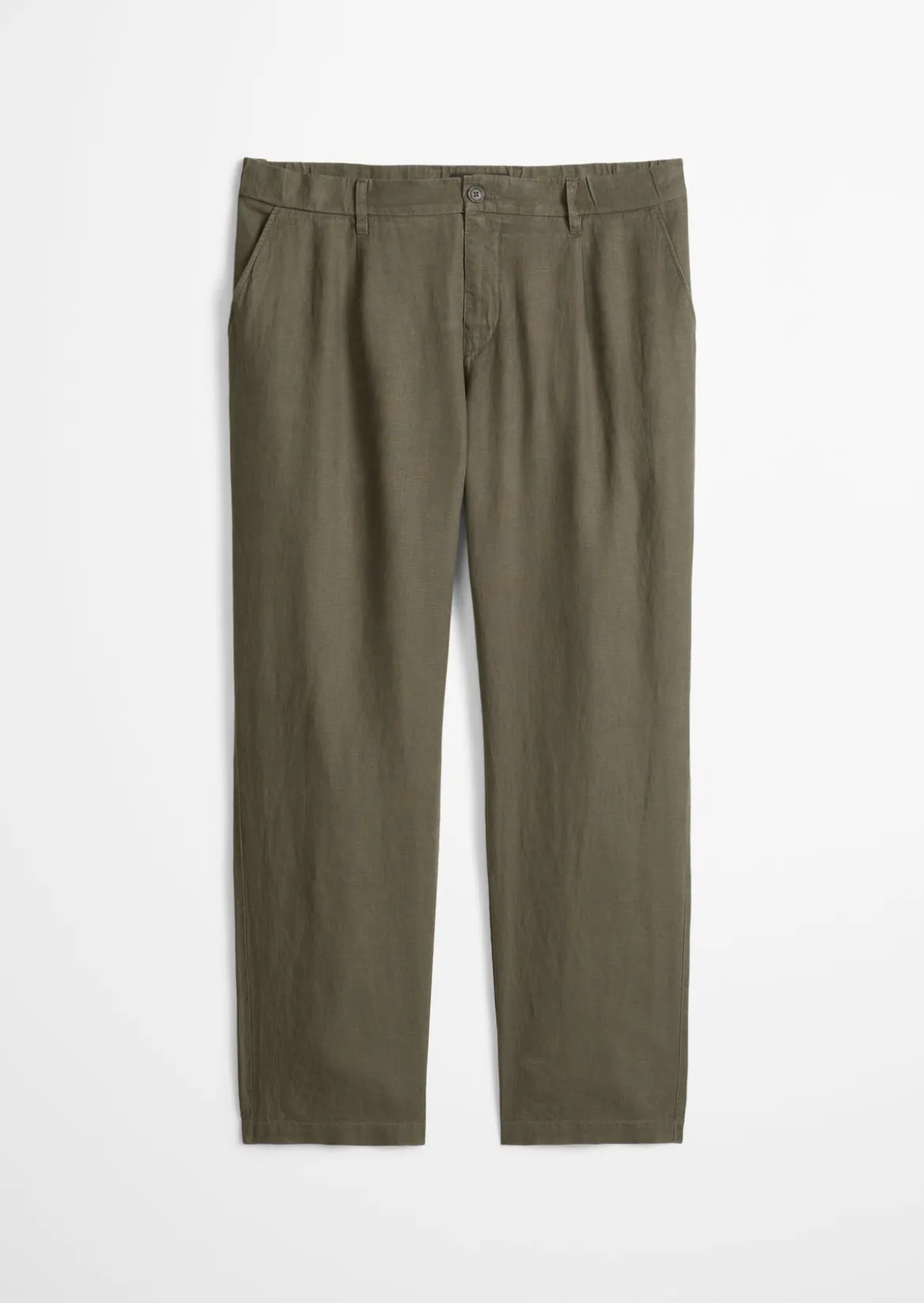 Leinenhose Model Osby Jogger pleats mit elastischem Bund