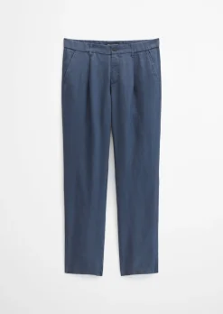 Leinenhose Model Osby Jogger pleats mit elastischem Bund