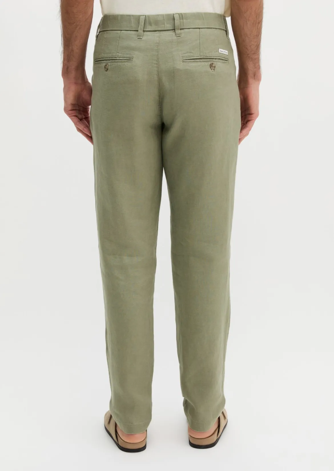 Leinenhose Model Osby Jogger pleats mit elastischem Bund