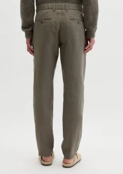 Leinenhose Model Osby Jogger pleats mit elastischem Bund