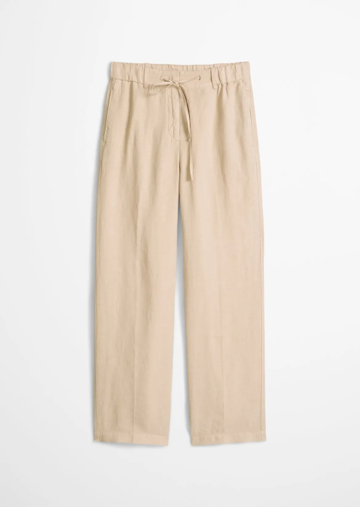 Leinenhose wide mit elastischem Bund