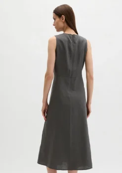 Leinenkleid shaped mit nahtfeinem Reißverschluss