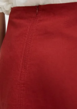 Leinenrock A-Shape mit nahtfeinem Reißverschluss